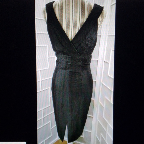 Sz 10 2PC Adrianna Papell Crop Jacket & Dres - Picture 6 of 8